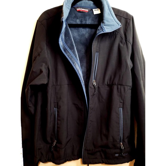 Mens Jacket Black Diamond Shell fleece lined Size XL in Black/Blue - Picture 2 of 6